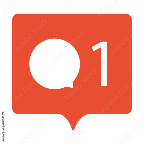 New comment line icon. Social network, chatting, communication, emoji, internet, files, correspondence, dating. Vector icon for business and advertising photo