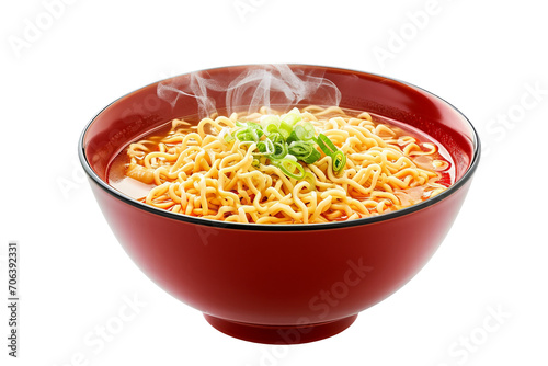 Steaming Bowl of Ramen Noodles isolated on transparent background