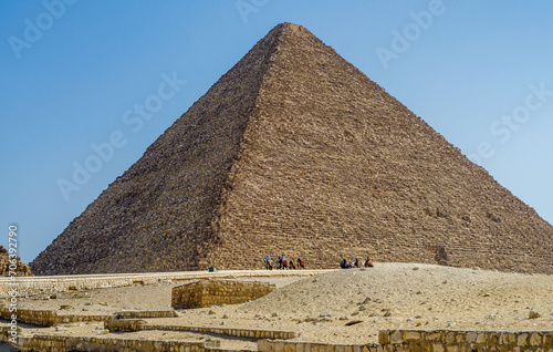 antique pyramids in the desert egypt