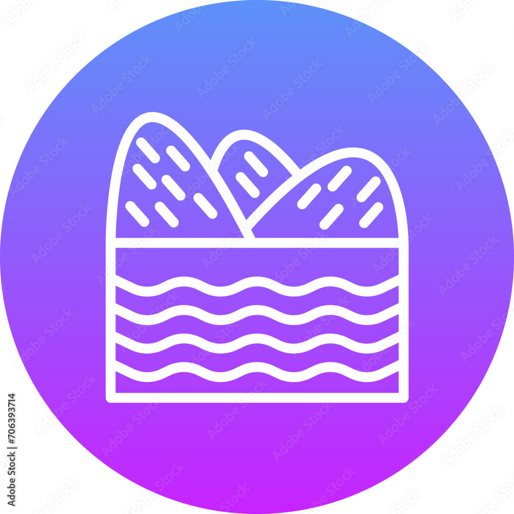 Fototapeta premium Shore Landscape Icon