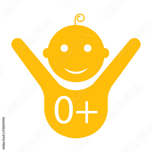 Child 0 line icon. Age limit, happiness, child, son, diapers, childhood, pacifier, foal, responsibility. Vector icon for business and advertising