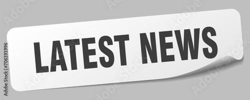 latest news sticker. latest news label