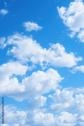 Blue sky with white cloud background