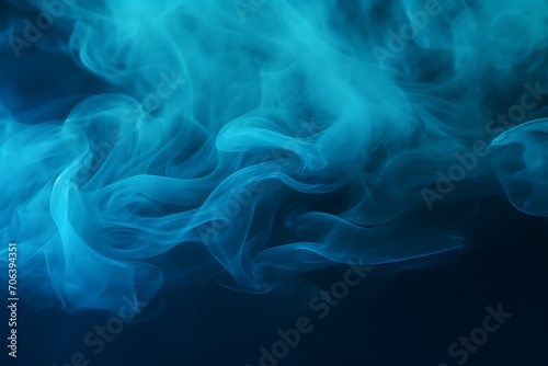 Mystic Blues: A Dance of Smoke Waves in the Background © George Designpro