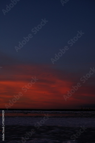 sunset over the sea