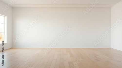 Empty modern room with minimalist design and color  AI generated illustration