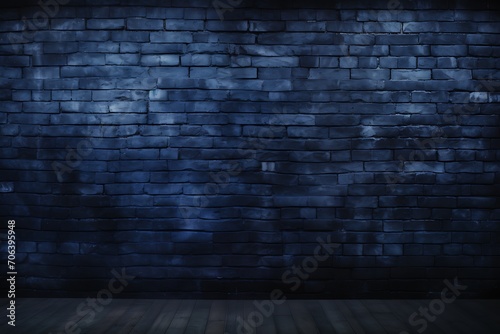 Structural Serenity  The Calm Beauty of a Blue Brick Wall