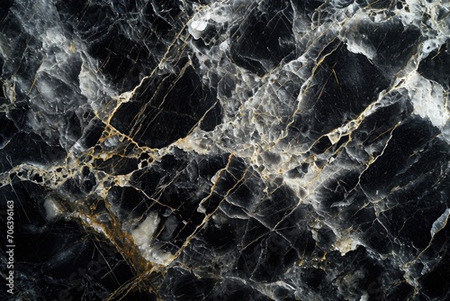 A detailed close-up view of a black marble surface. Suitable for use in architecture, interior design, or construction-related projects
