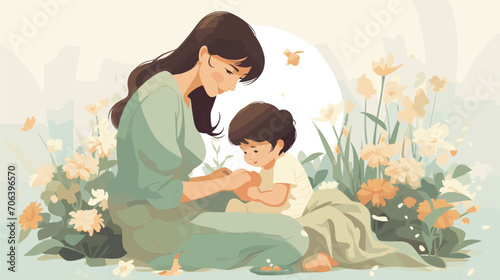 Experience the tender moments of infancy through a heartwarming vector art piece that captures the innocence, curiosity, and pure joy of babies. 