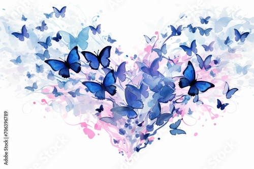 Watercolor Floral Heart in Pastel Tones  Symbol of Love and Romance - Generative AI