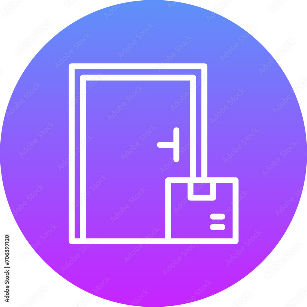 Obraz premium Door Delivery Icon