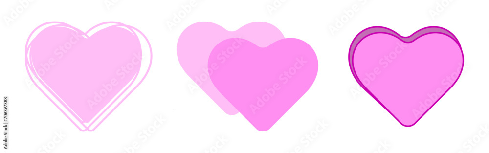 Set of heart line icon. Romance, relationships, love, date, flowers, candles, gifts, emotions, sensations, Valentine's Day, compliment. Vector icon for business and advertising
