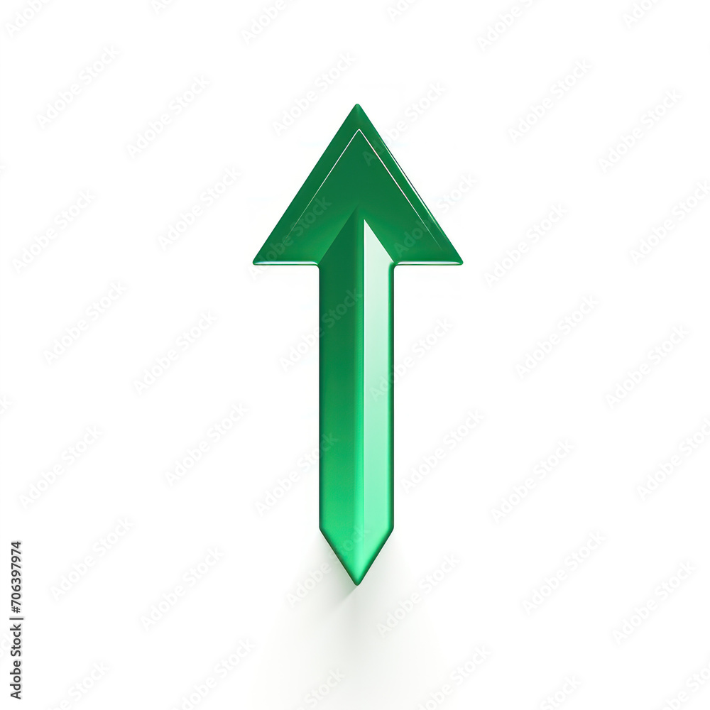 Minimalistic one side green arrow pointer isolated on clear white background Minimalistic one side green arrow pointer isolated on clear white background