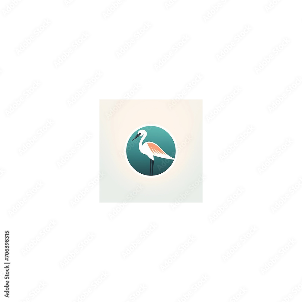 stork line logo minimalist playful stork line logo minimalist playful