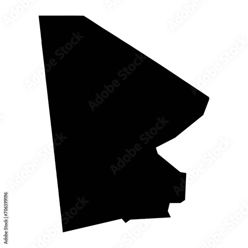 Taoudenit region map, administrative division of Mali. Vector illustration. photo