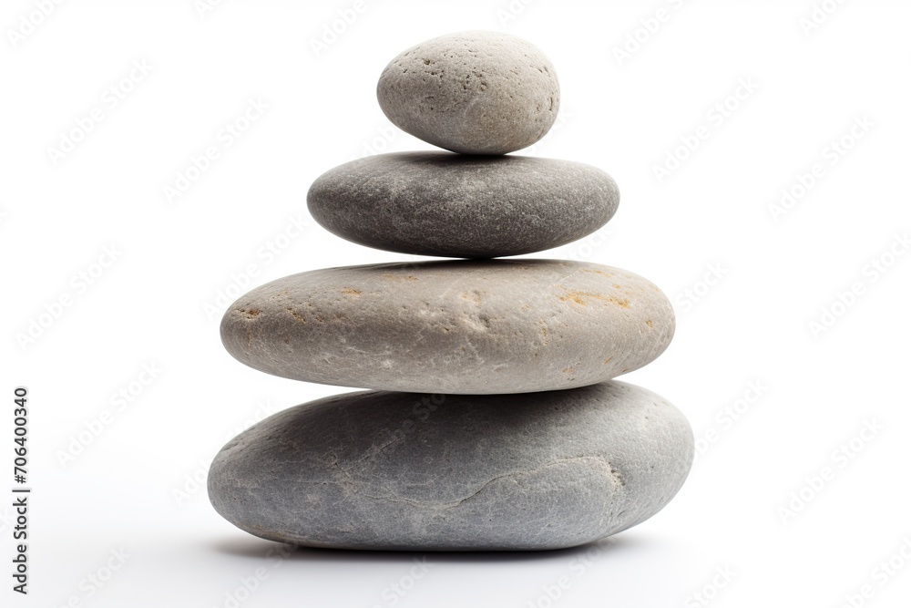 Stack of spa stones isolated on white background Stack of spa stones isolated on white background