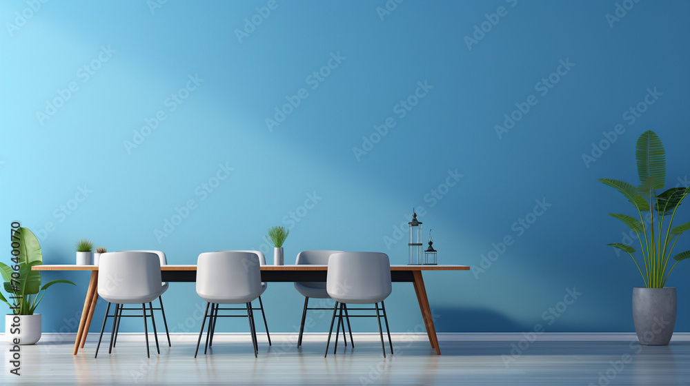 Blank Canvas: Modern Apartment Interior with Empty Living Room and Dining Space, 3D Rendering Blank Canvas: Modern Apartment Interior with Empty Living Room and Dining Space, 3D Rendering
