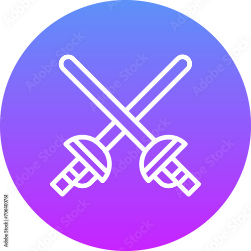 Fencing Sports Icon