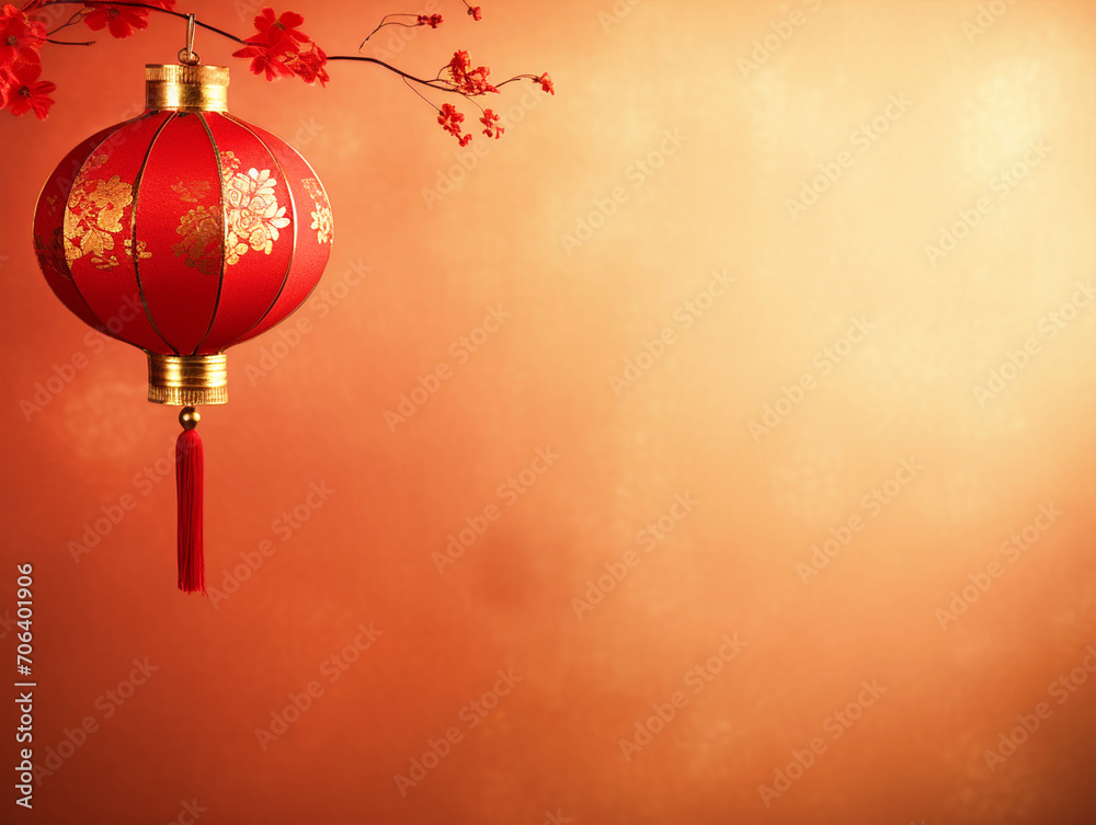Chinese new year concept background with copy text space - ai generative Chinese new year concept background with copy text space - ai generative
