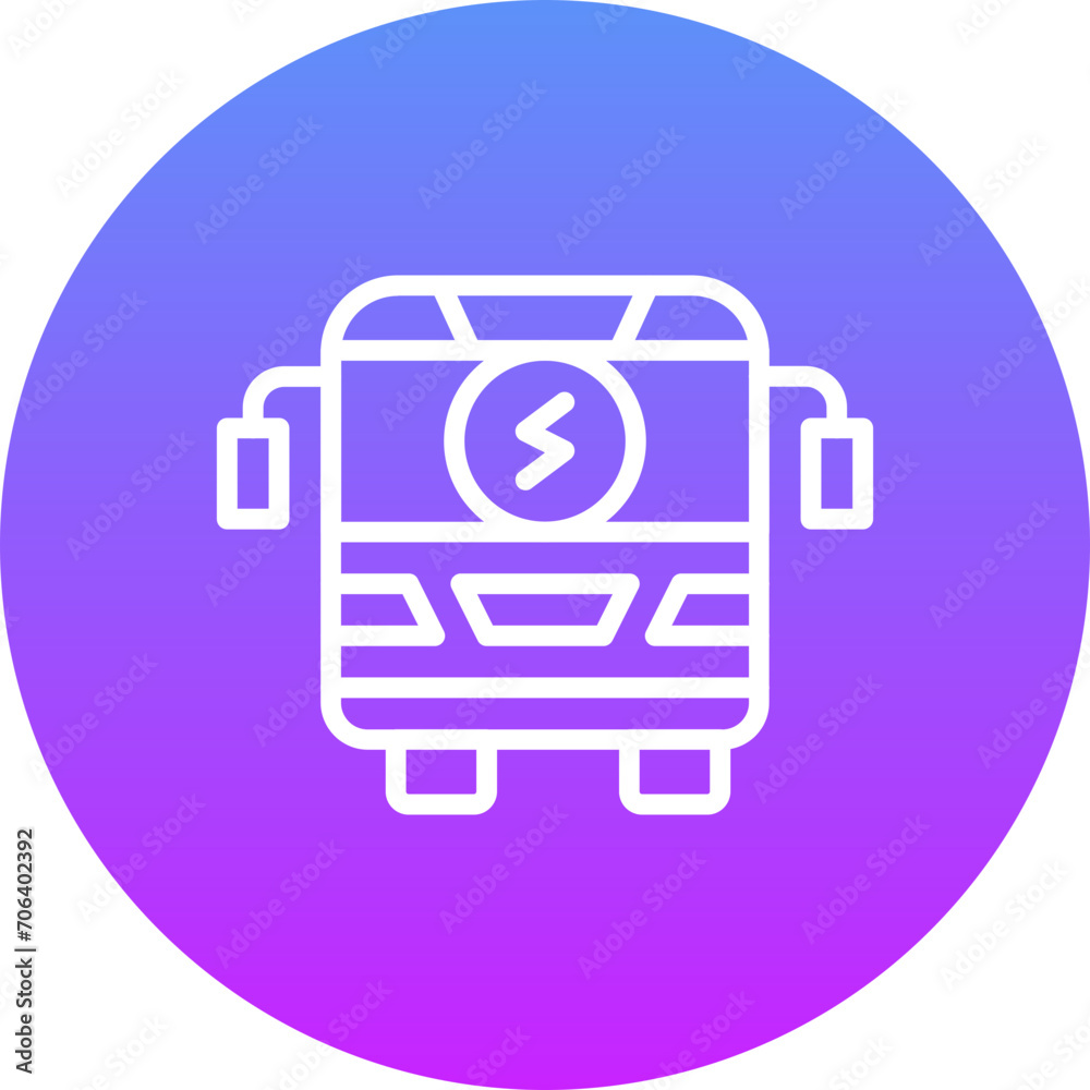 Electric Bus Icon Electric Bus Icon