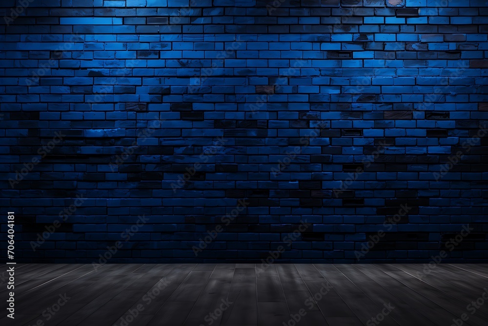 Contemporary Blues: Elevating Designs with a Blue Brick Background