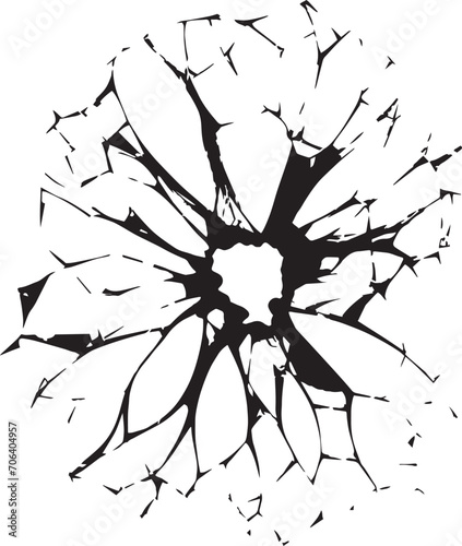 Broken glass vector texture, Cracked effect, Broken glass background vector illustration