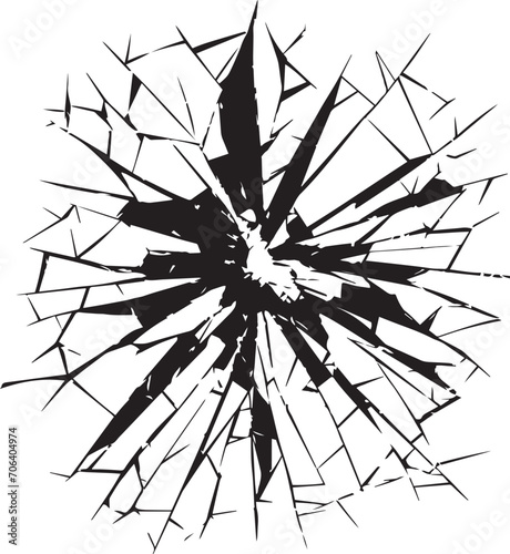 Broken glass vector texture, Cracked effect, Broken glass background vector illustration