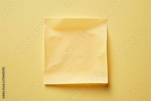 Sticky note on yellow background