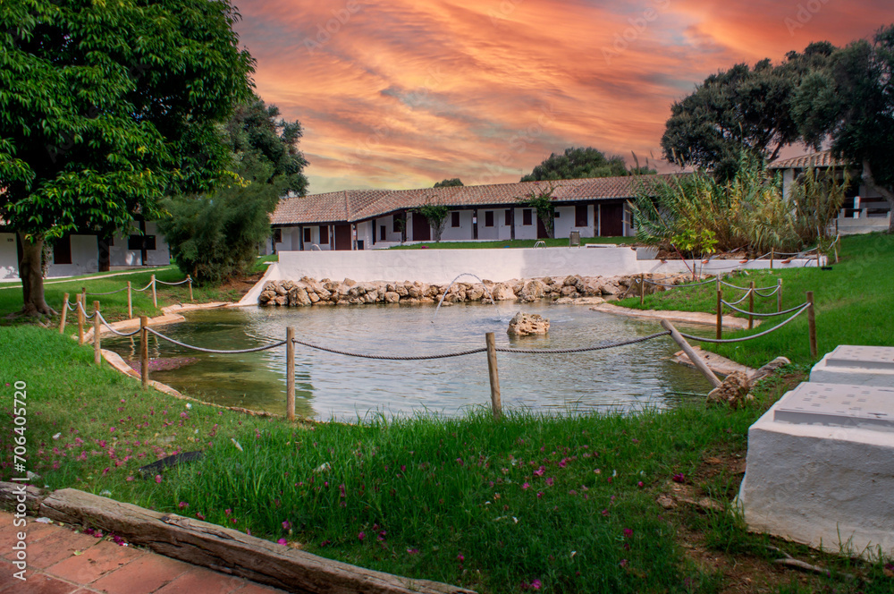 Fototapeta premium Artificial lake (Benibeca), Menorca.