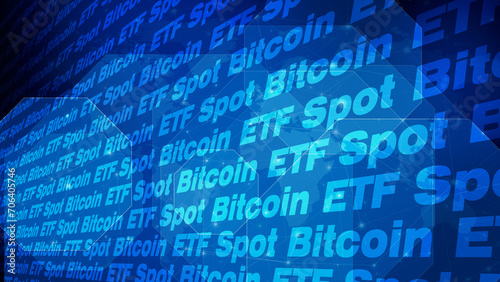 Future of digital money spot bitcoin etf revolutionizes financial market, with investors profiting from concept of crypto asset, while world map becomes wallpaper showcasing evolving digital market
