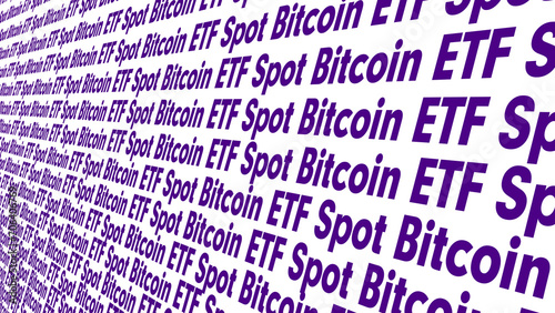 Spot bitcoin etf on white background potential investment strategy for wealth growth in digital asset market offering innovation  returns  and security in financial industry
