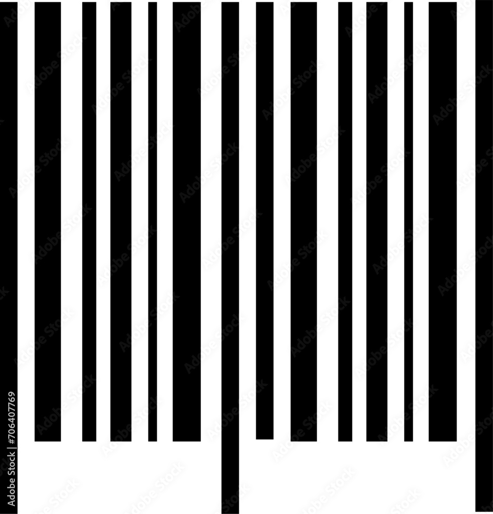 Barcode Icon. Replaceable vector design.