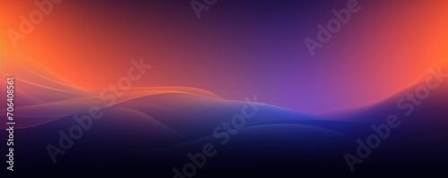 Cobalt orange violet glow blurred abstract gradient on dark grainy background
