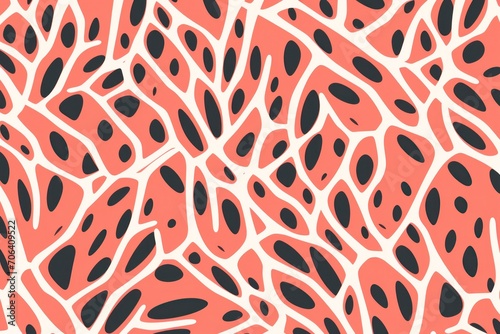 Coral repeated geometric pattern