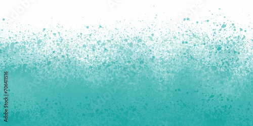 Abstract background with bubbles. Green and blue watercolor background on white canvas wet color. Foam shot in macro style. There is light space for your text. powder colorful isolated. photo