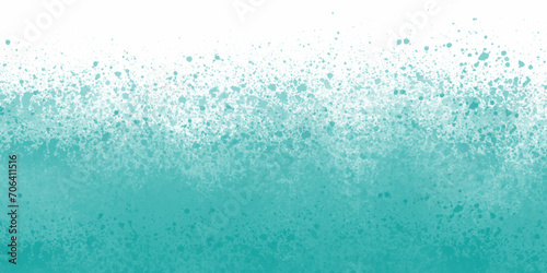 Abstract background with bubbles. Green and blue watercolor background on white canvas wet color. Foam shot in macro style. There is light space for your text. powder colorful isolated.