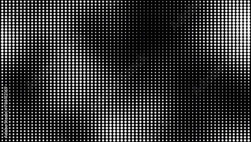 Abstract black and white gradient halftone dotted background with a pop cartoon comic motion pattern. Seamless loop in retro monochrome vintage style in 4k. Fit for tint, alpha, or overlay layer