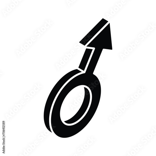 An amazing isometric icon of male symbol, masculine concept