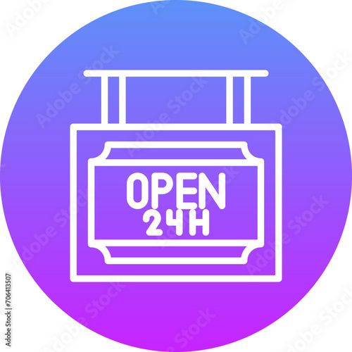 24 Hrs Open Icon