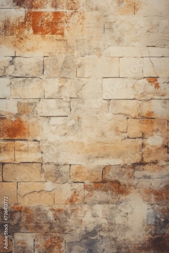 Cream and flame brick wall concrete or stone texture