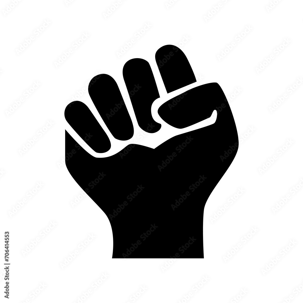 Empowerment icon. Simple solid style. Hand fist, empower, strength, power concept. Glyph vector illustration isolated on white background Empowerment icon. Simple solid style. Hand fist, empower, strength, power concept. Glyph vector illustration isolated on white background