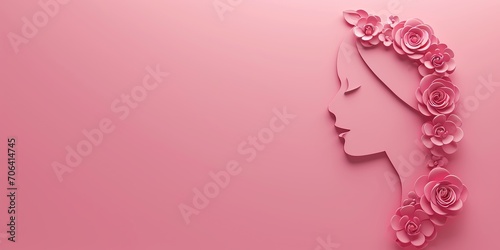 Creative minimalistic design for international women's day on the 8th of march.Women's day symbol photo