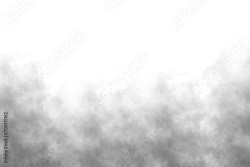 Fog clouds or smoke illustration isolated on transparent or white background. PNG