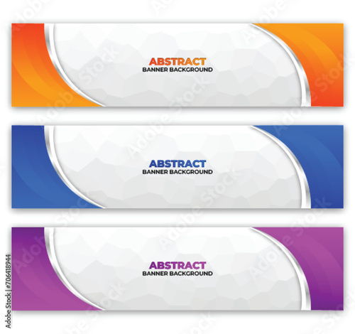 Abstract Gradient Banner Template Design Collection