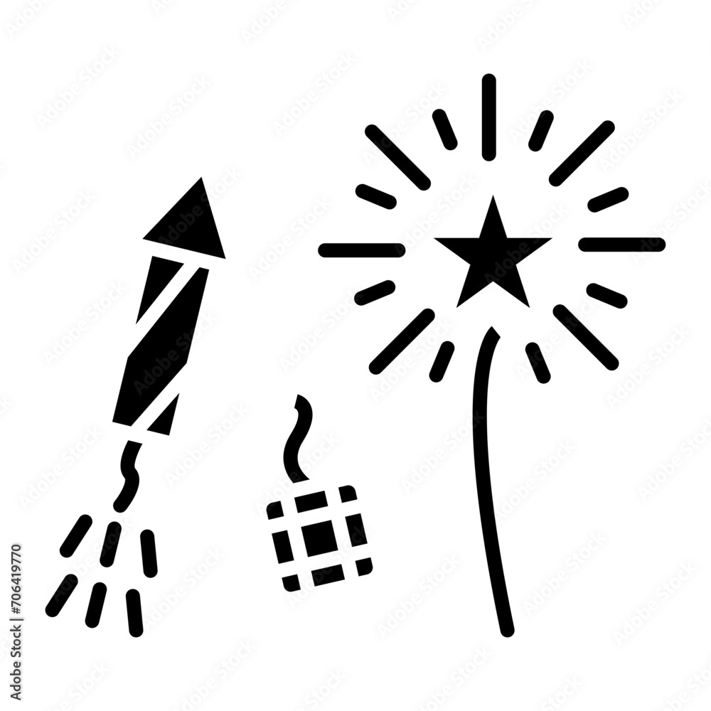 Fototapeta premium Wedding Fireworks Icon of Wedding iconset.