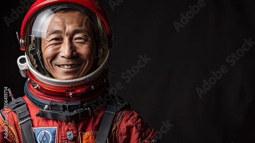 Portrait of a chinese man astronaut.