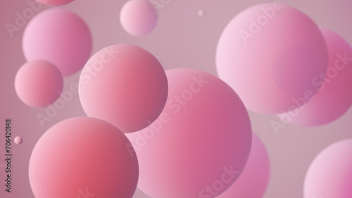 抽象的な3Dのピンクの球の背景。