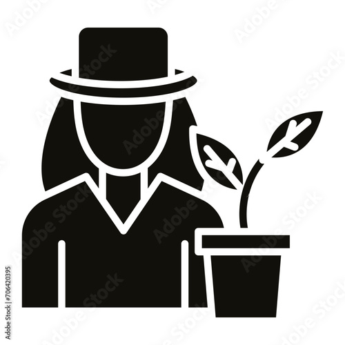 Female Farmer Icon of Village iconset.
