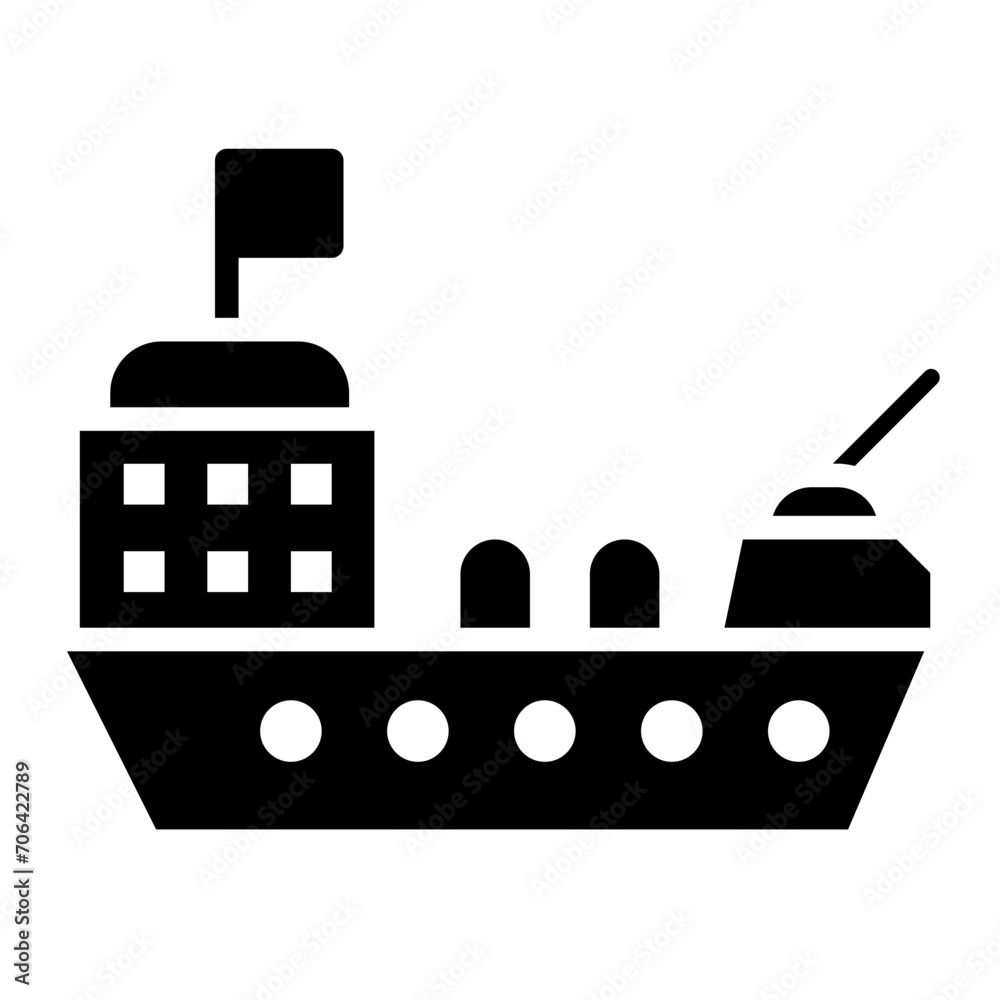 Obraz premium Gunboat Icon of Diplomacy iconset.