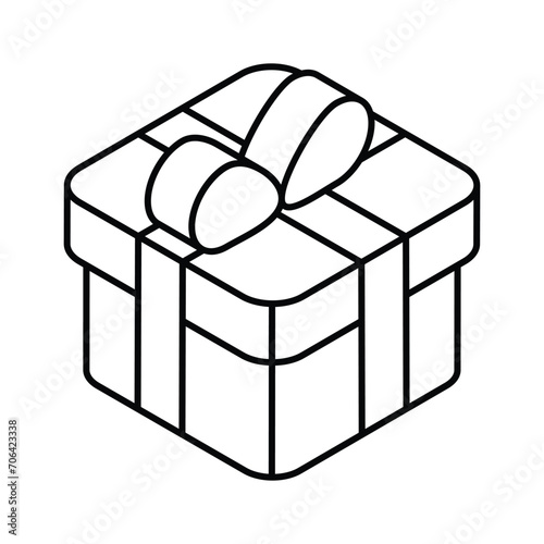 Download this beautifully designed isometric icon of gift box in trendy style